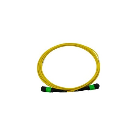 Cable Wholesale Plenum 12 Strand MTP/APC Fiber Optic Patch Cable, Type B, Female, OS2 9/125 Singlemode, Yellow MPMP-21001